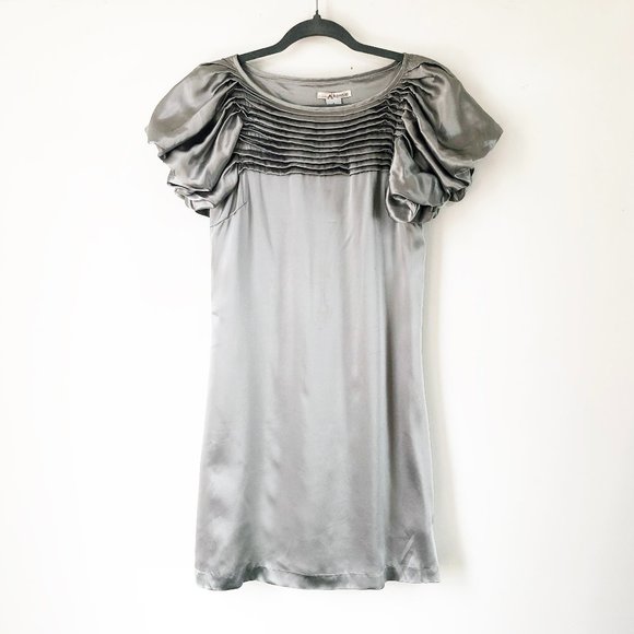 Kensie Silver Silk Dress - Picture 1 of 7